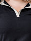 Plus Size Waffle-Knit Half Snap Long Sleeve Shirt