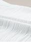White Wavy Textured Mock Neck Cap Sleeve Top