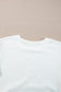 White French Terry Color Block Long Sleeve Top