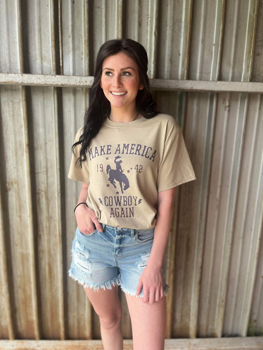 Make America Cowboy Again Tee- ASK Apparel