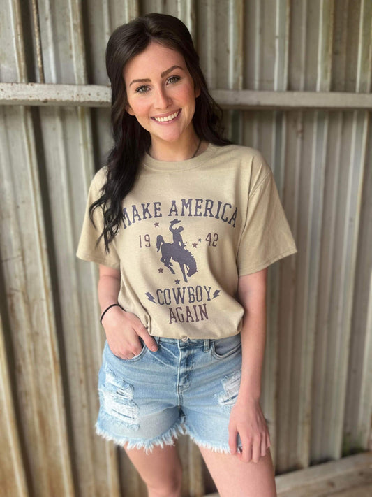 Make America Cowboy Again Tee- ASK Apparel
