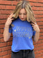 Custom Town Tee; Flo Blue- ask apparel