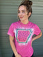 Watermelon Arkansas Bleach Tee- ASK Apparel LLC