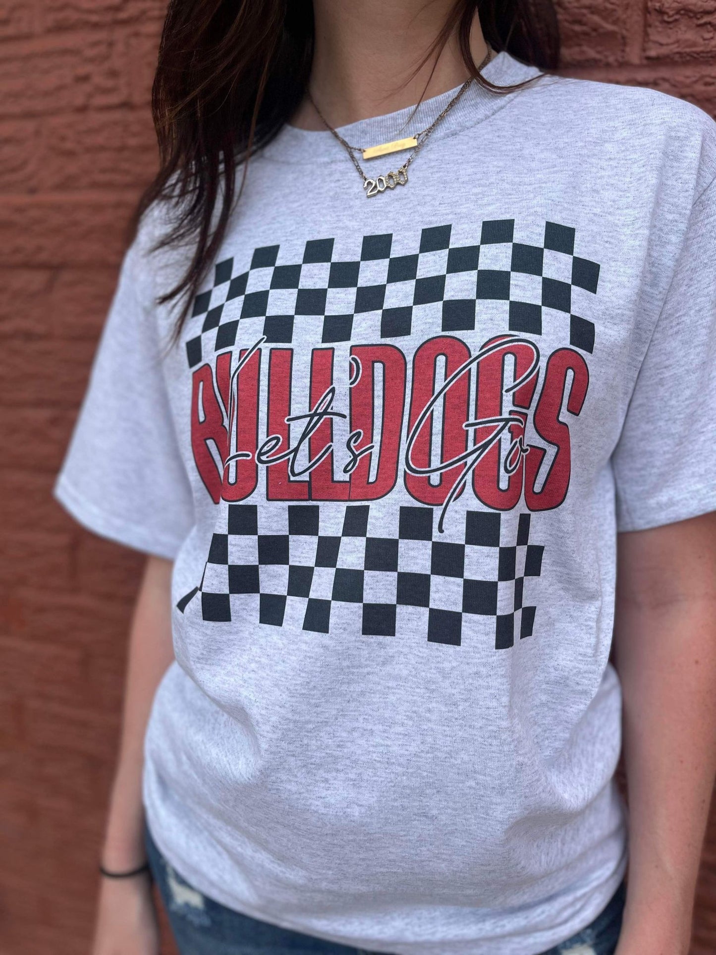 Checkered Custom Mascot Tee-ASK Apparel LLC