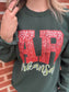Custom Faux Embroidery Sequin State Sweatshirt- ASK Apparel LLC