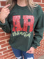 Custom Faux Embroidery Sequin State Sweatshirt- ASK Apparel LLC