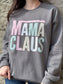 Checkered Mama Clause Sweatshirt- ASK Apparel LLC