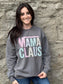 Checkered Mama Clause Sweatshirt- ASK Apparel LLC