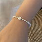 Stainless Steel Shell Letter Bead Bracelet