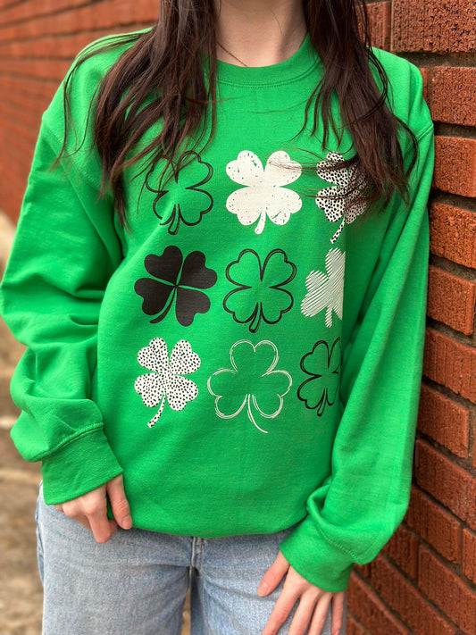 Four Leaf Clover Sweatshirt- ASK Apparel LLC