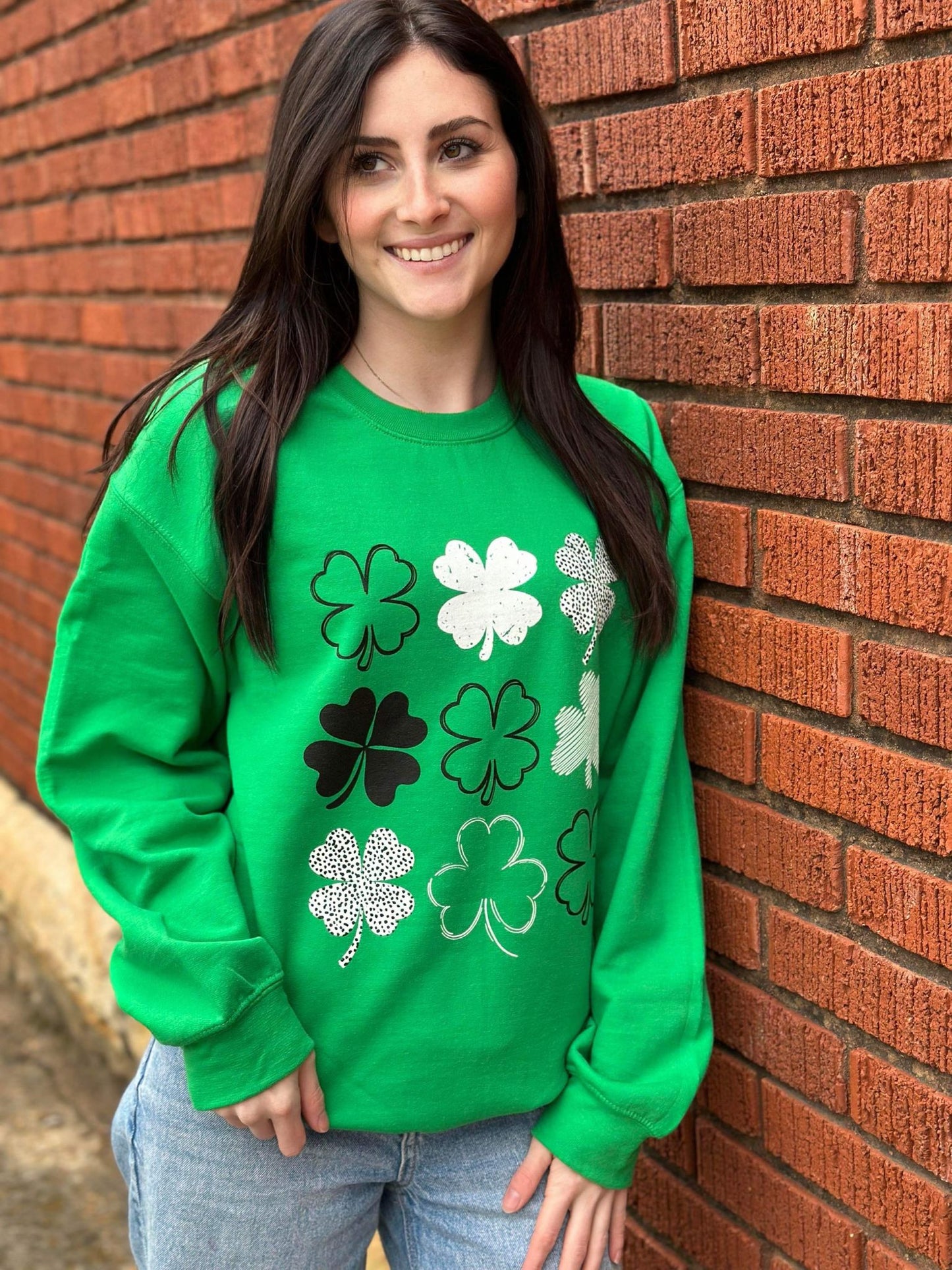 Four Leaf Clover Sweatshirt- ASK Apparel LLC