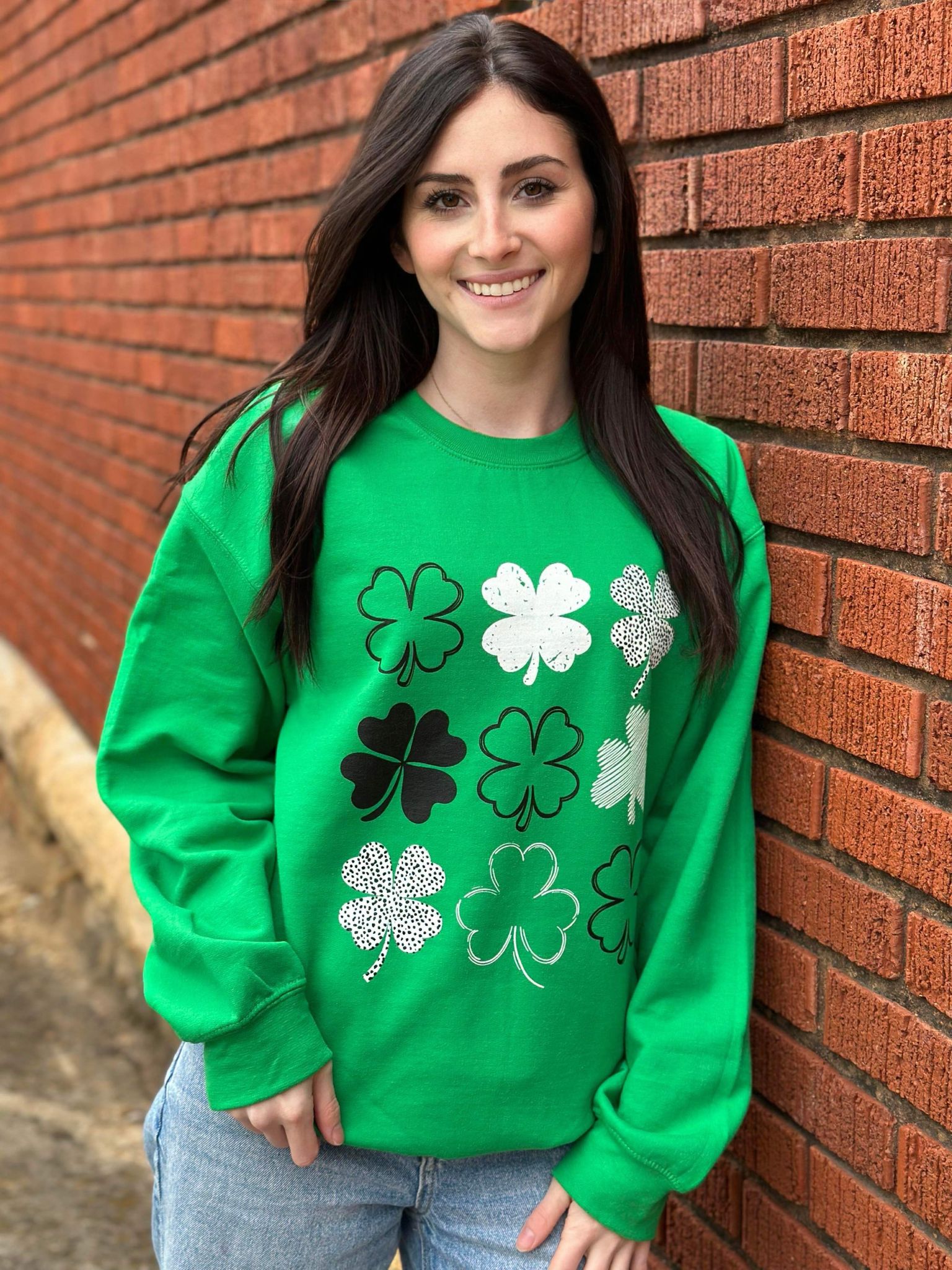 Four Leaf Clover Sweatshirt- ASK Apparel LLC