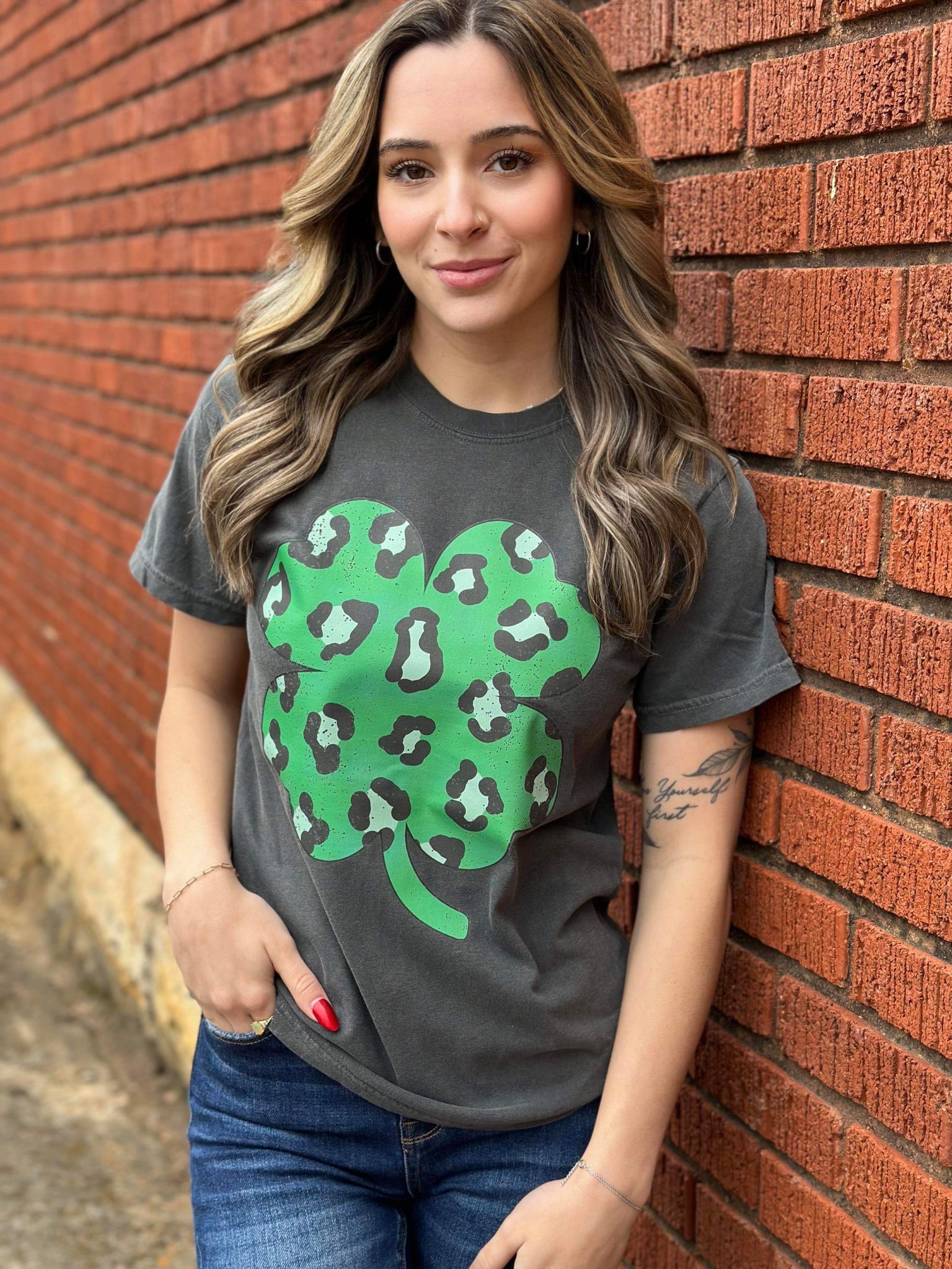 Leopard Clover Tee- ASK Apparel LLC