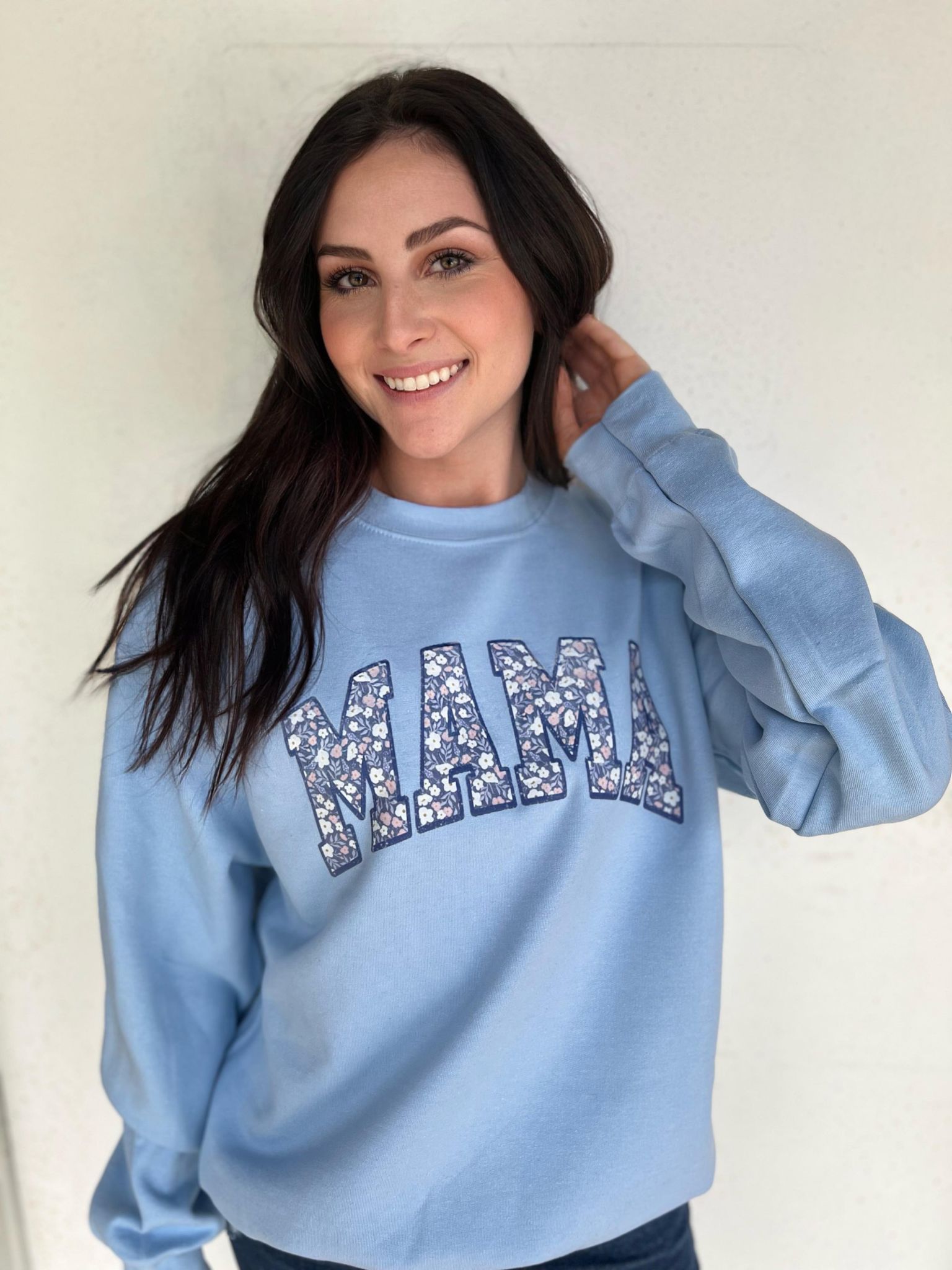 Floral Mama Sweatshirt- ASK Apparel LLC