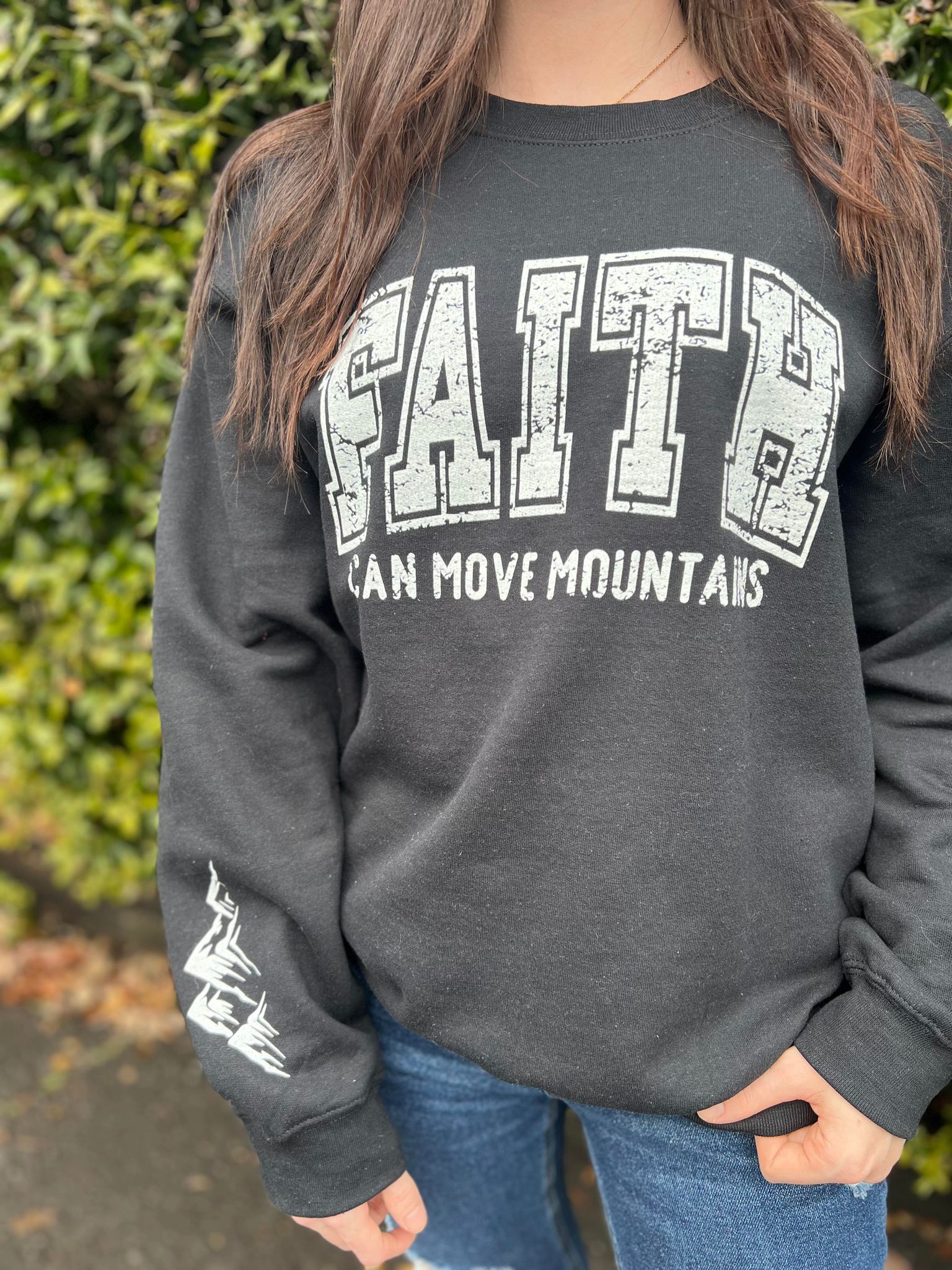 Faith Can Move Mountains Sweatshirt- ASK Apparel LLC