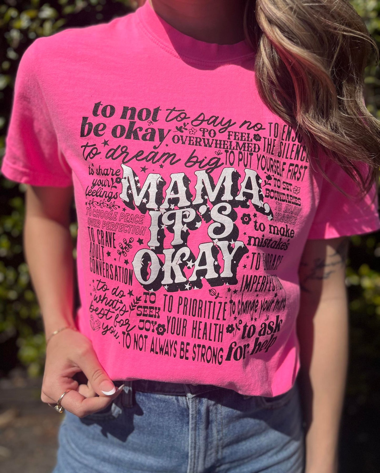 Mama It's Okay Pink Tee- ASK Apparel LLC
