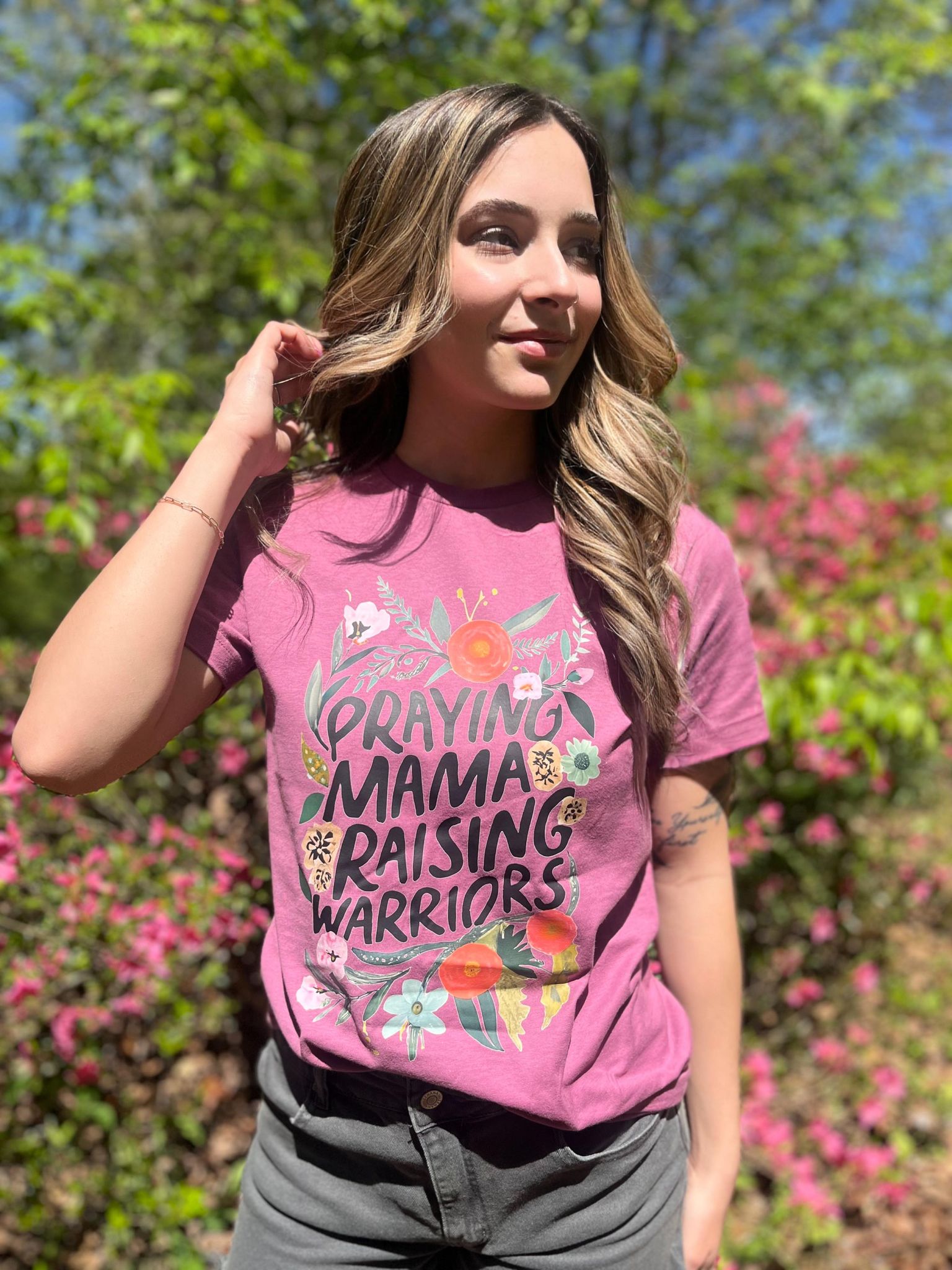 Praying Mama Raising Warriors Tee- ASK Apparel LLC