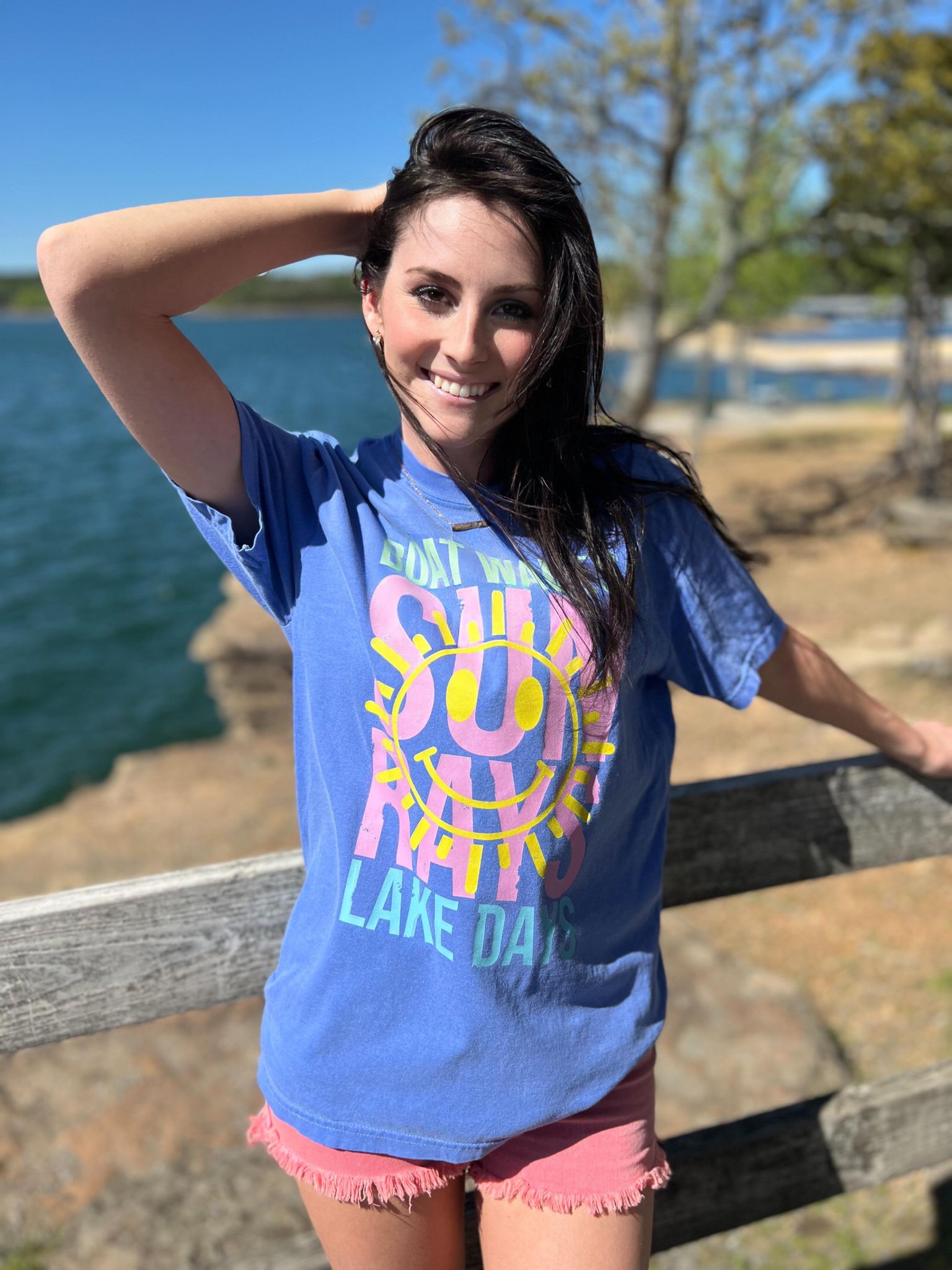 Boat Waves Sun Rays Lake Days Tee- ASK Apparel LLC