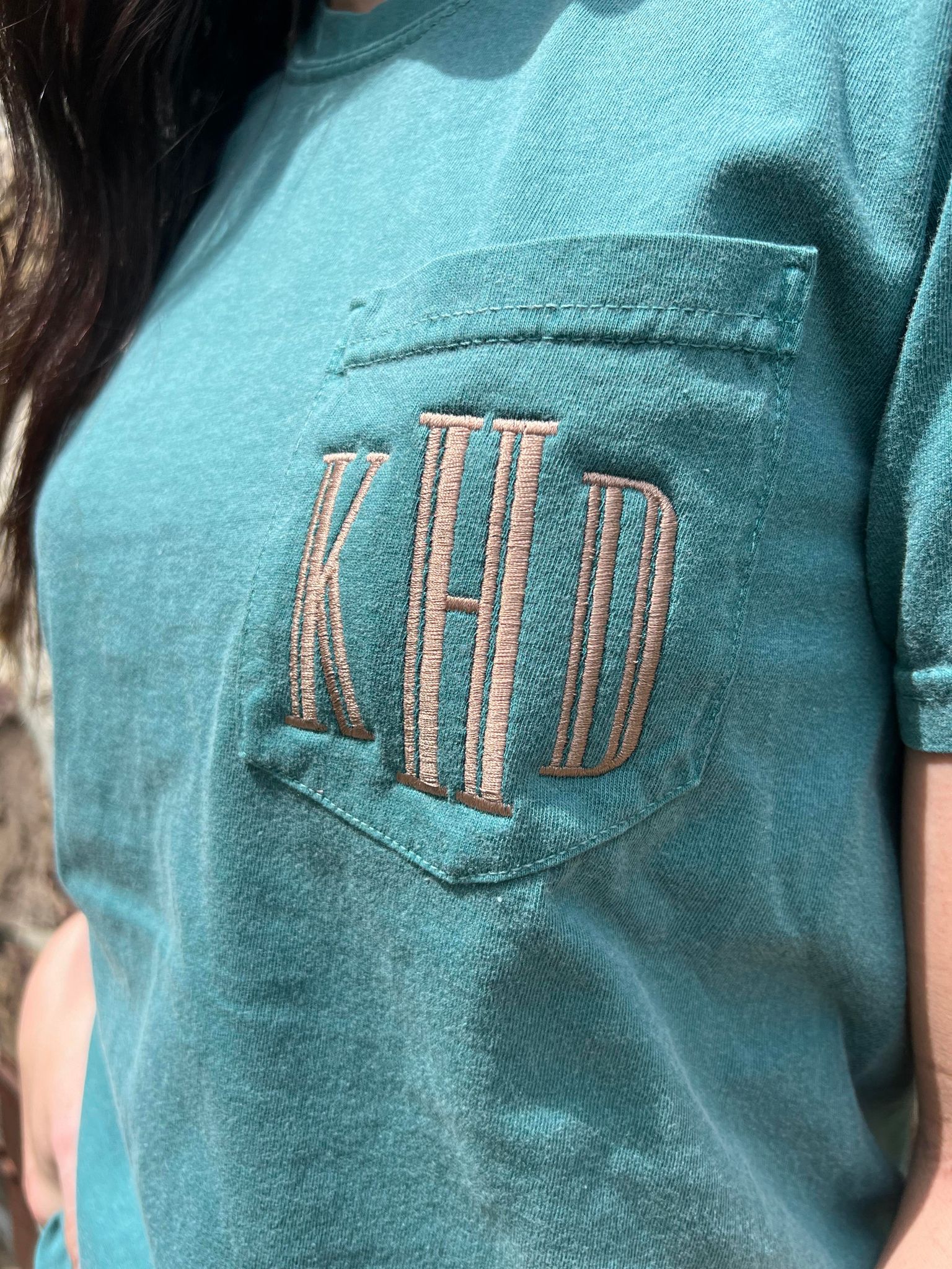 Custom Monogram Pocket Tee- ASK Apparel LLC