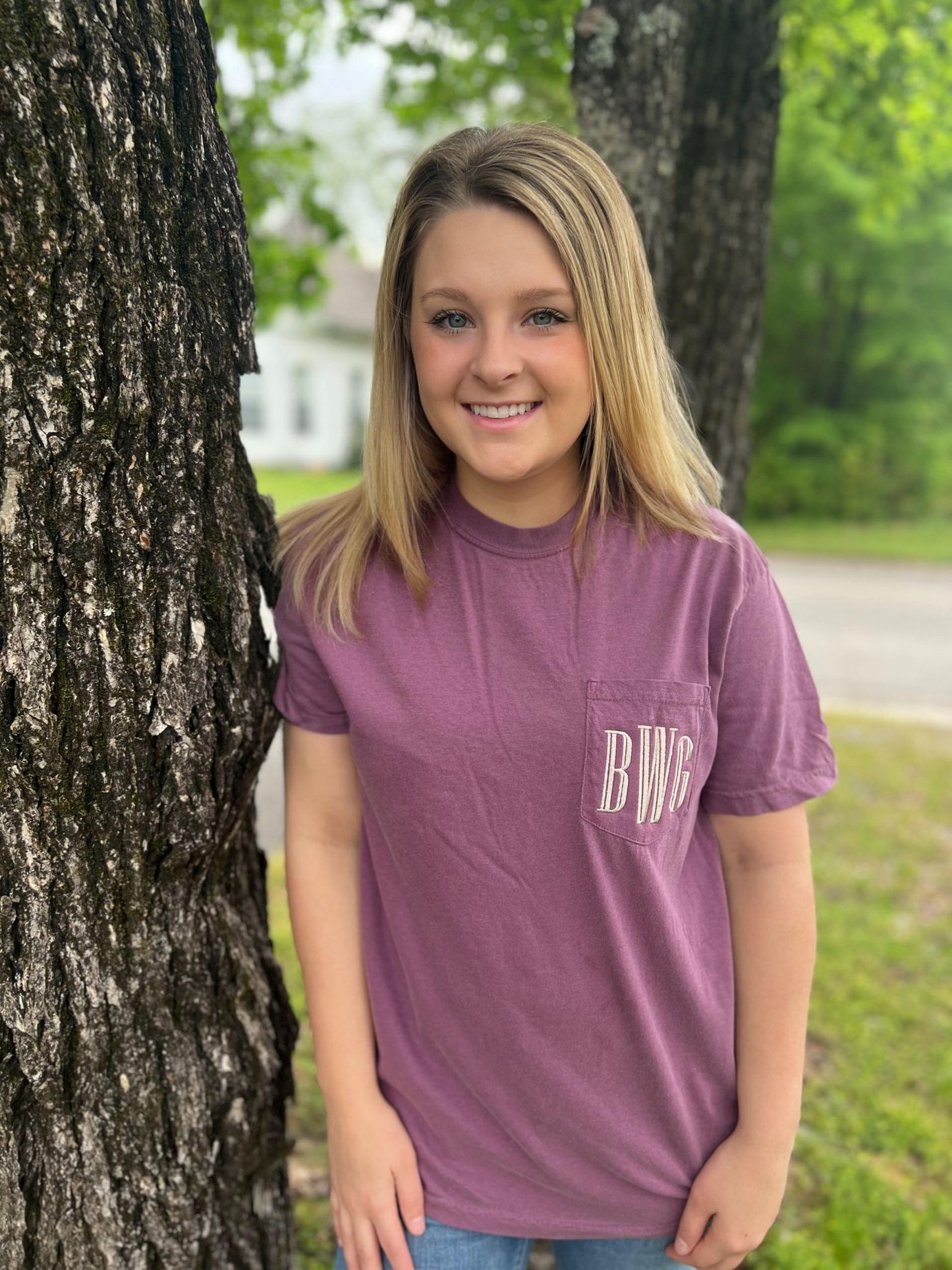 Custom Monogram Pocket Tee- ASK Apparel LLC