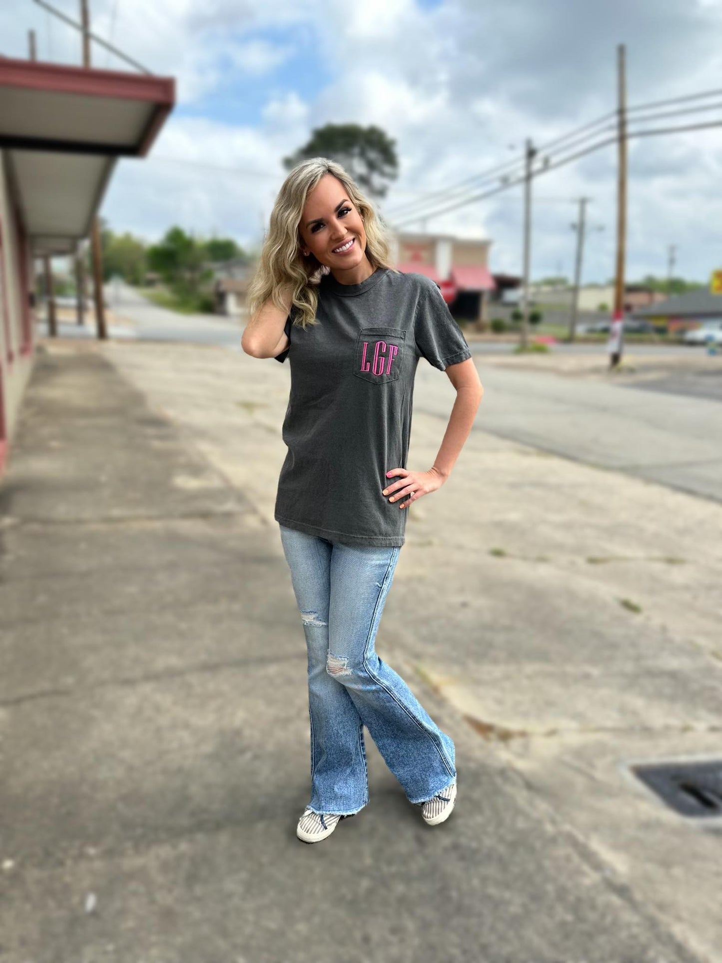 Custom Monogram Pocket Tee- ASK Apparel LLC