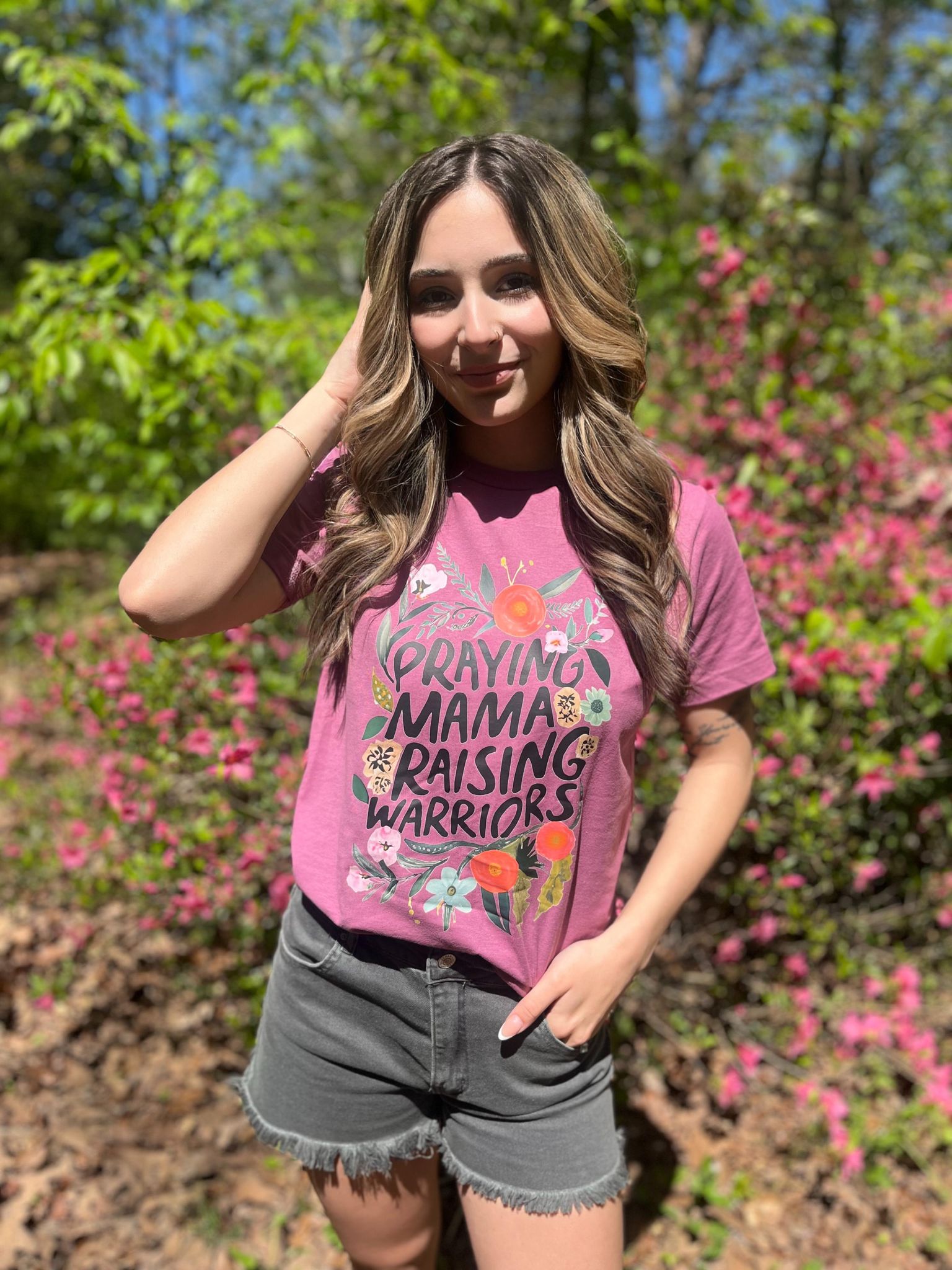 Praying Mama Raising Warriors Tee- ASK Apparel LLC