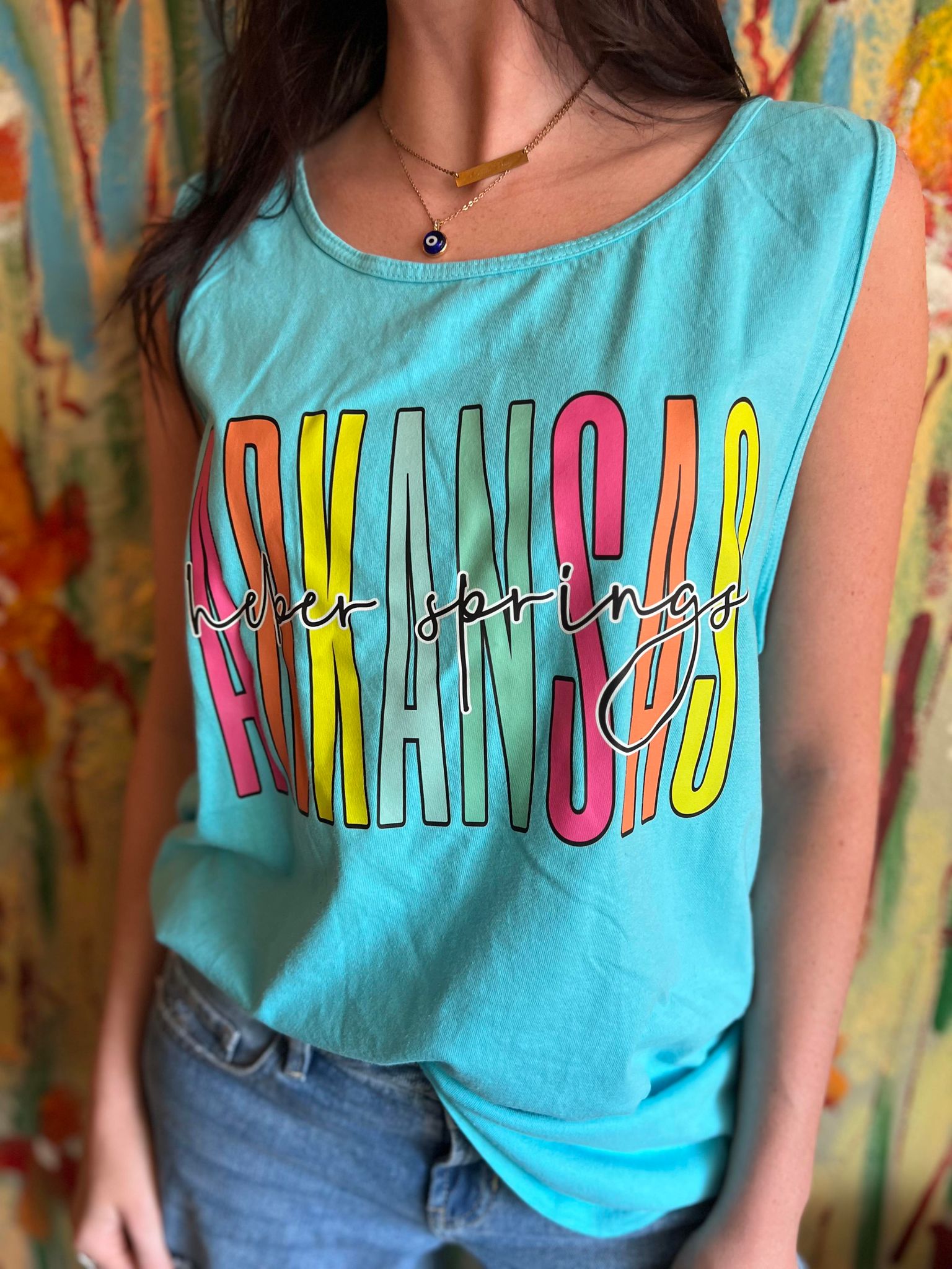 Custom Colorful State and Town Tank- ASK Apparel LLC