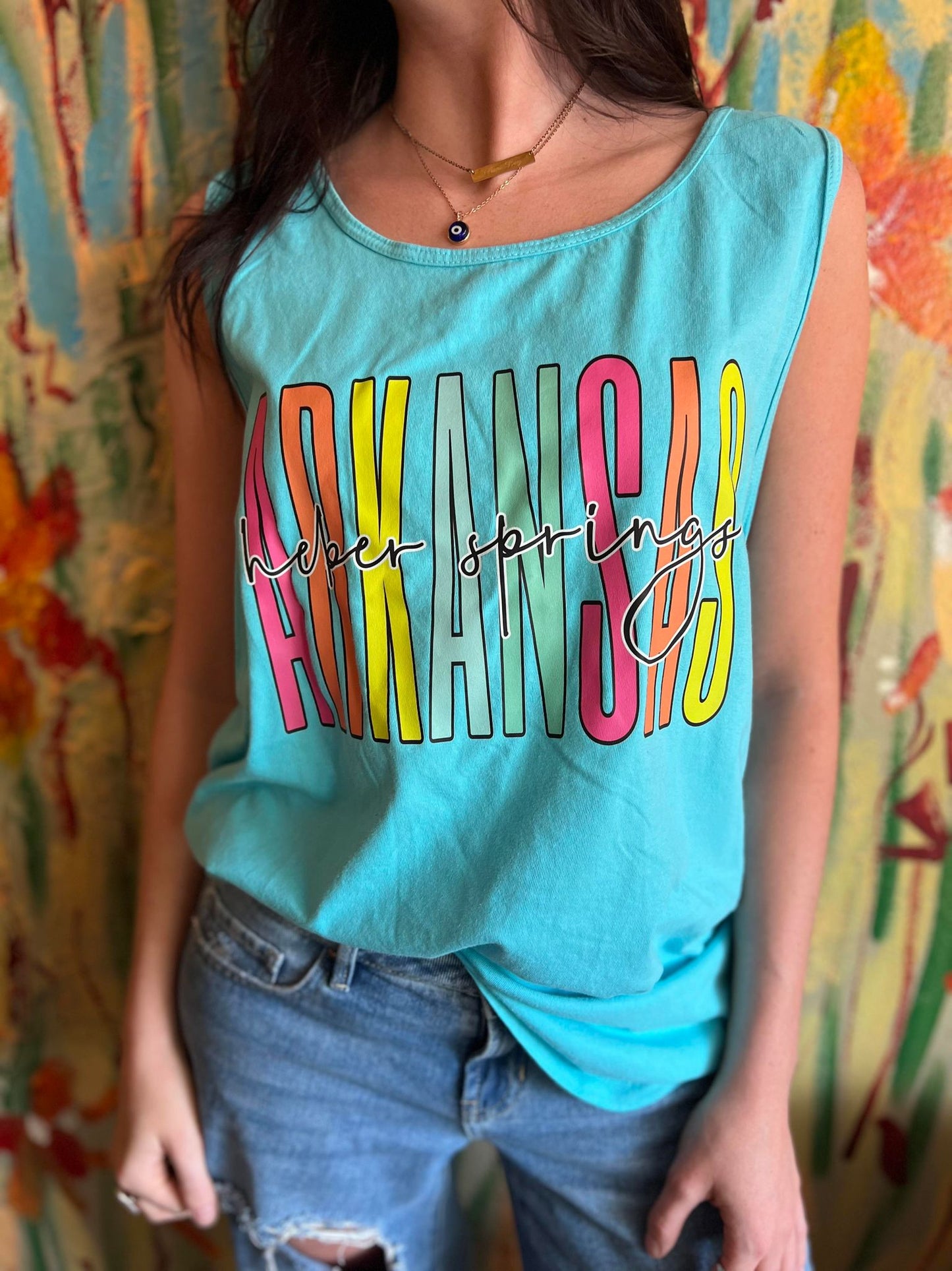 Custom Colorful State and Town Tank- ASK Apparel LLC