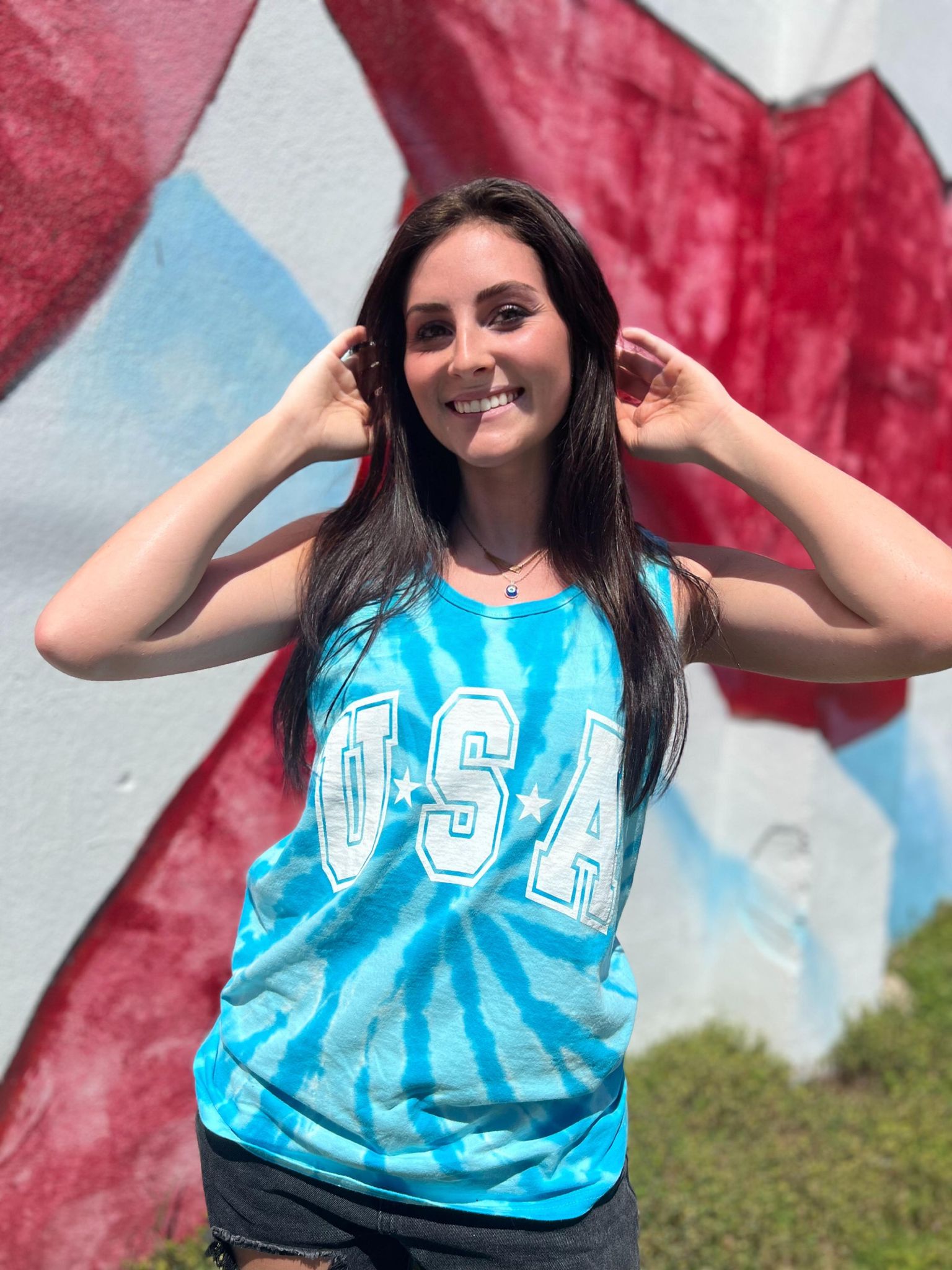 USA Tie Dye Tank- ASK Apparel LLC