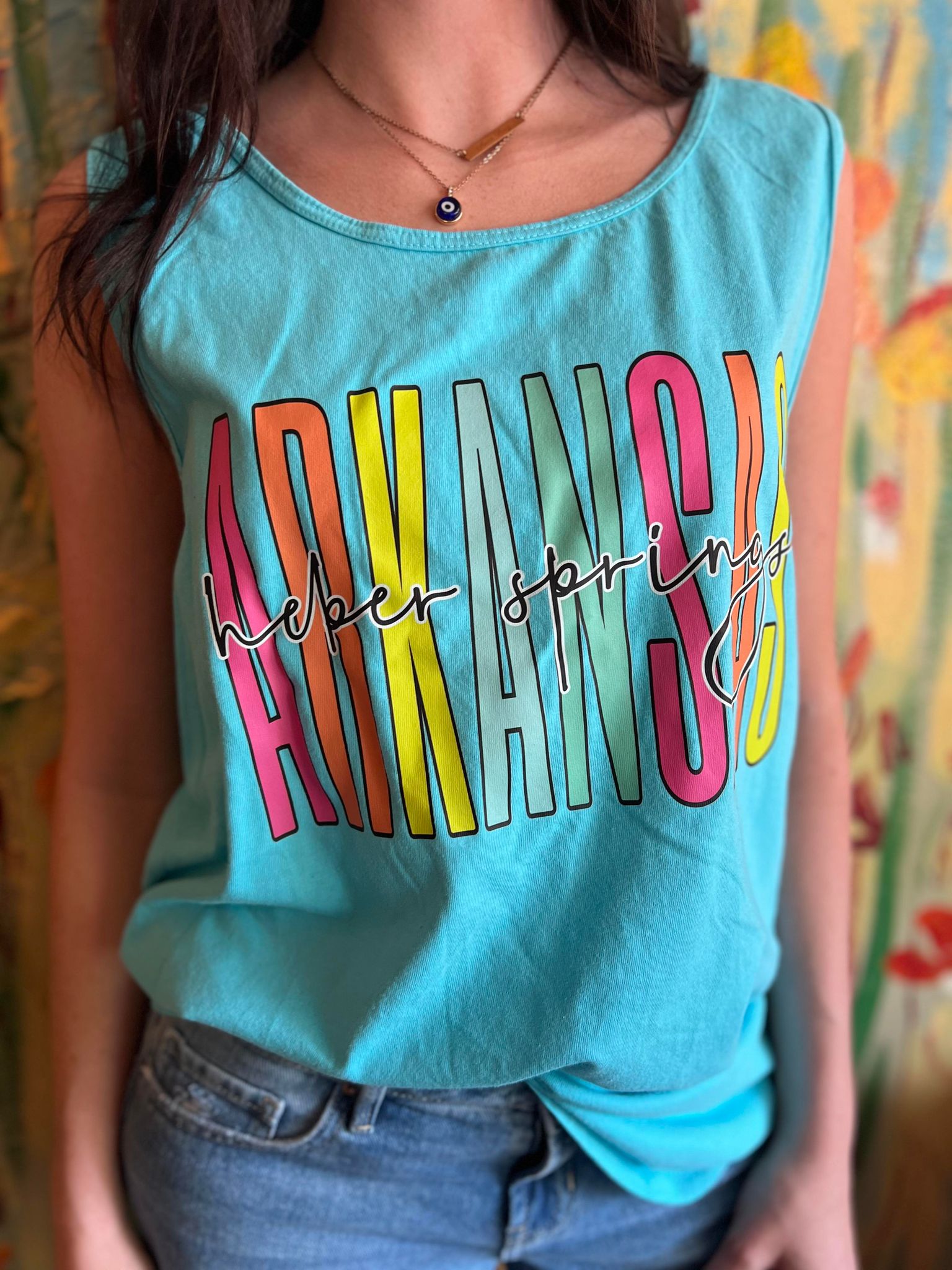 Custom Colorful State and Town Tank- ASK Apparel LLC