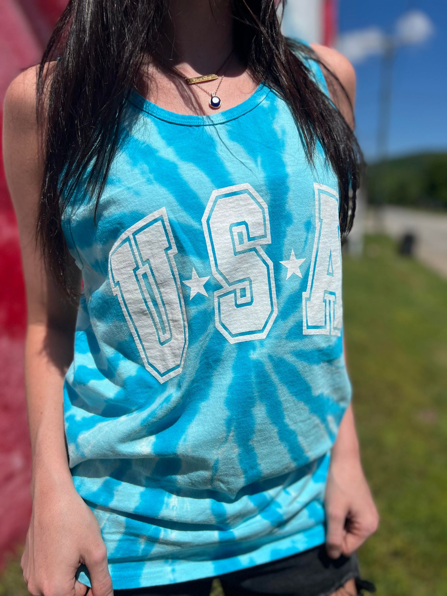 USA Tie Dye Tank- ASK Apparel LLC