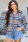 Orange Plaid Print Loose Vintage Shirt