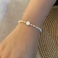 Stainless Steel Shell Letter Bead Bracelet