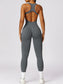 Basic Bae Sleeveless Cutout Racerback Active Jumpsuit