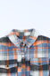 Multicolor Plaid Button Down Ruffled Shirt Jacket