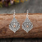 Silver-Plated Cutout Dangle Earrings