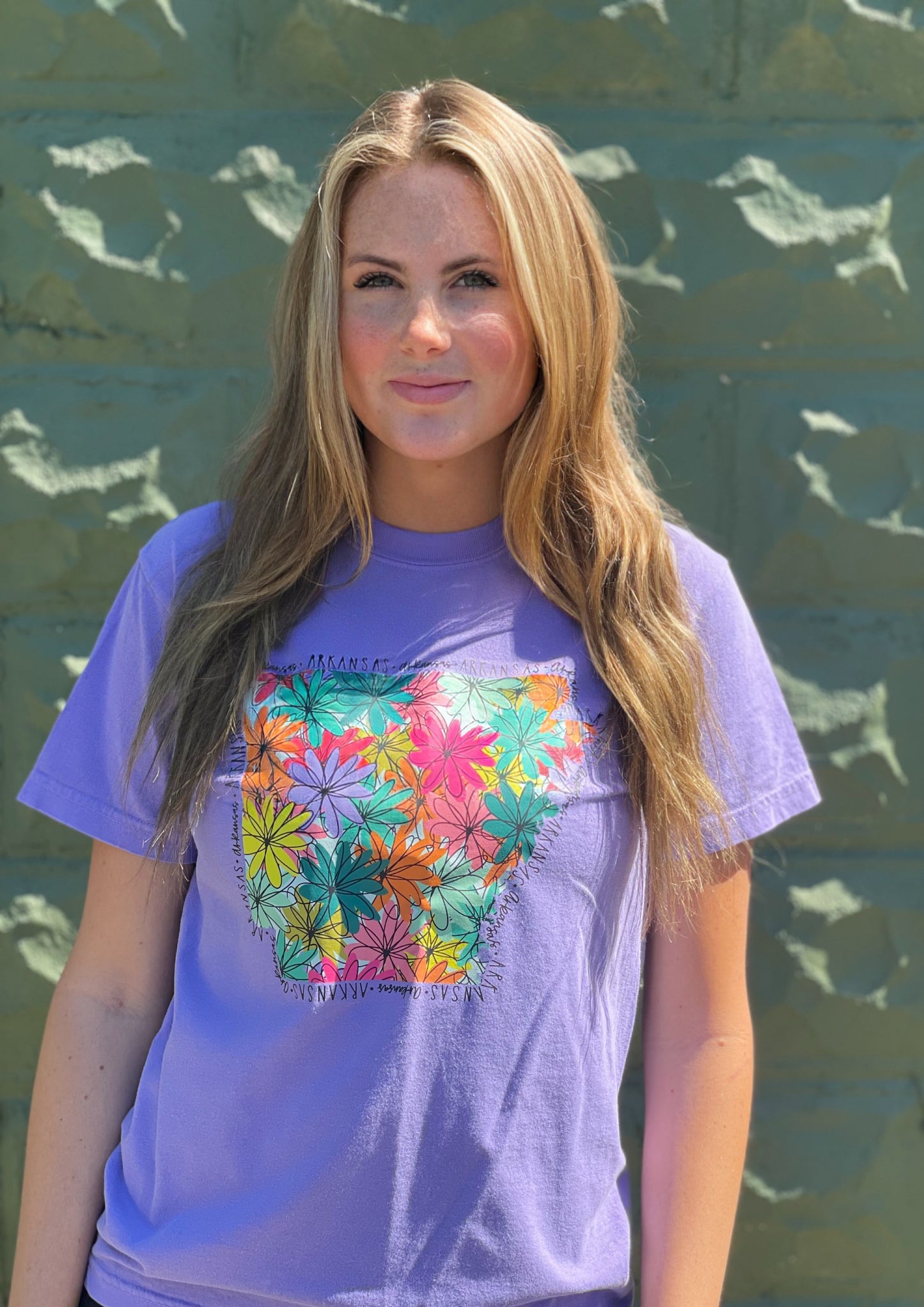 Floral Arkansas State Tee