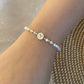 Stainless Steel Shell Letter Bead Bracelet
