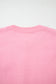 Pink Cute Knitted Floral Pattern Button Up Cardigan