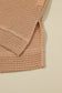 Khaki Waffle Knit High Slits Oversized Top