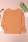 Orange Waffle Knit Henley Top