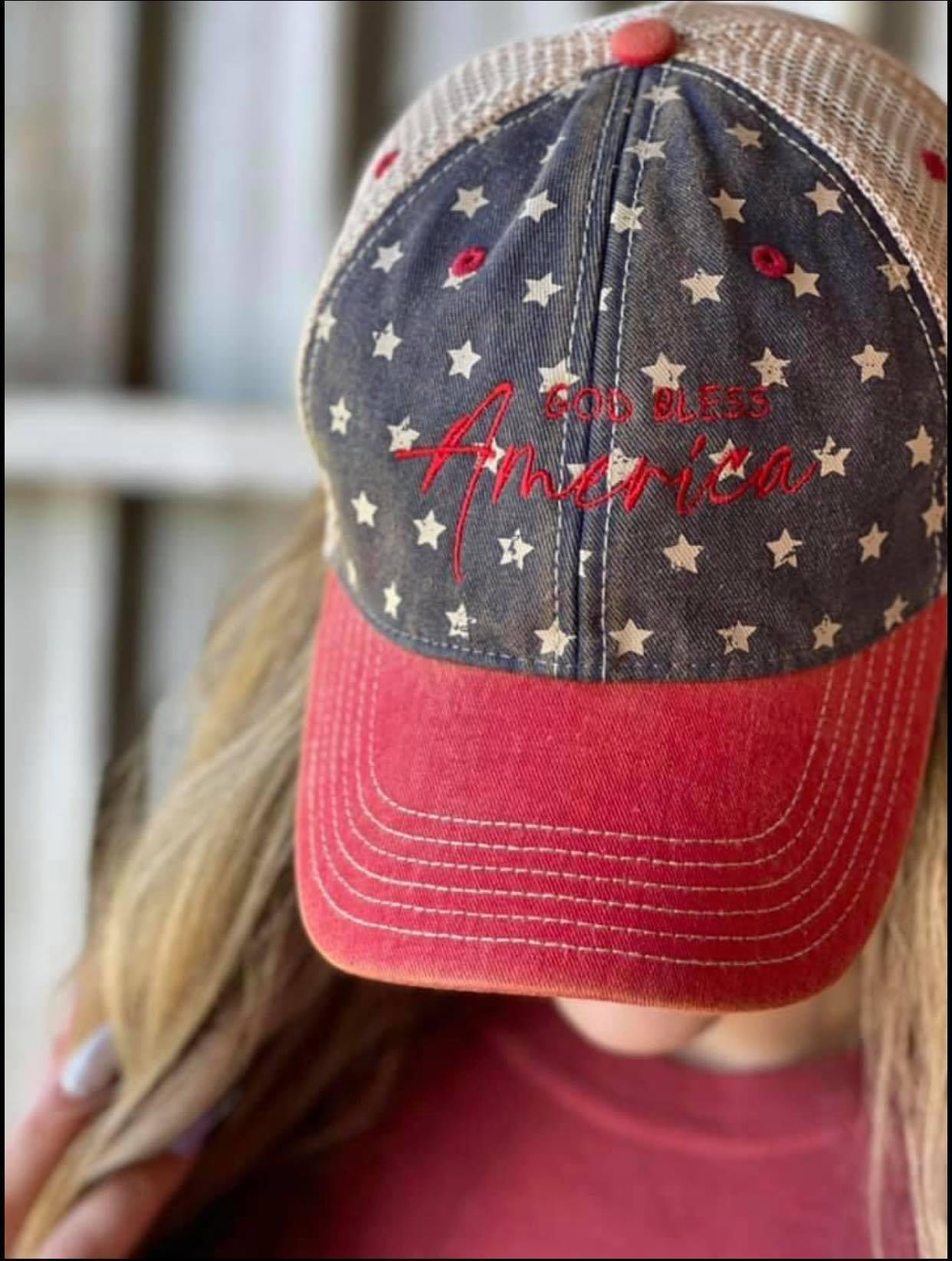 God Bless America Hat-ASK Apparel LLC
