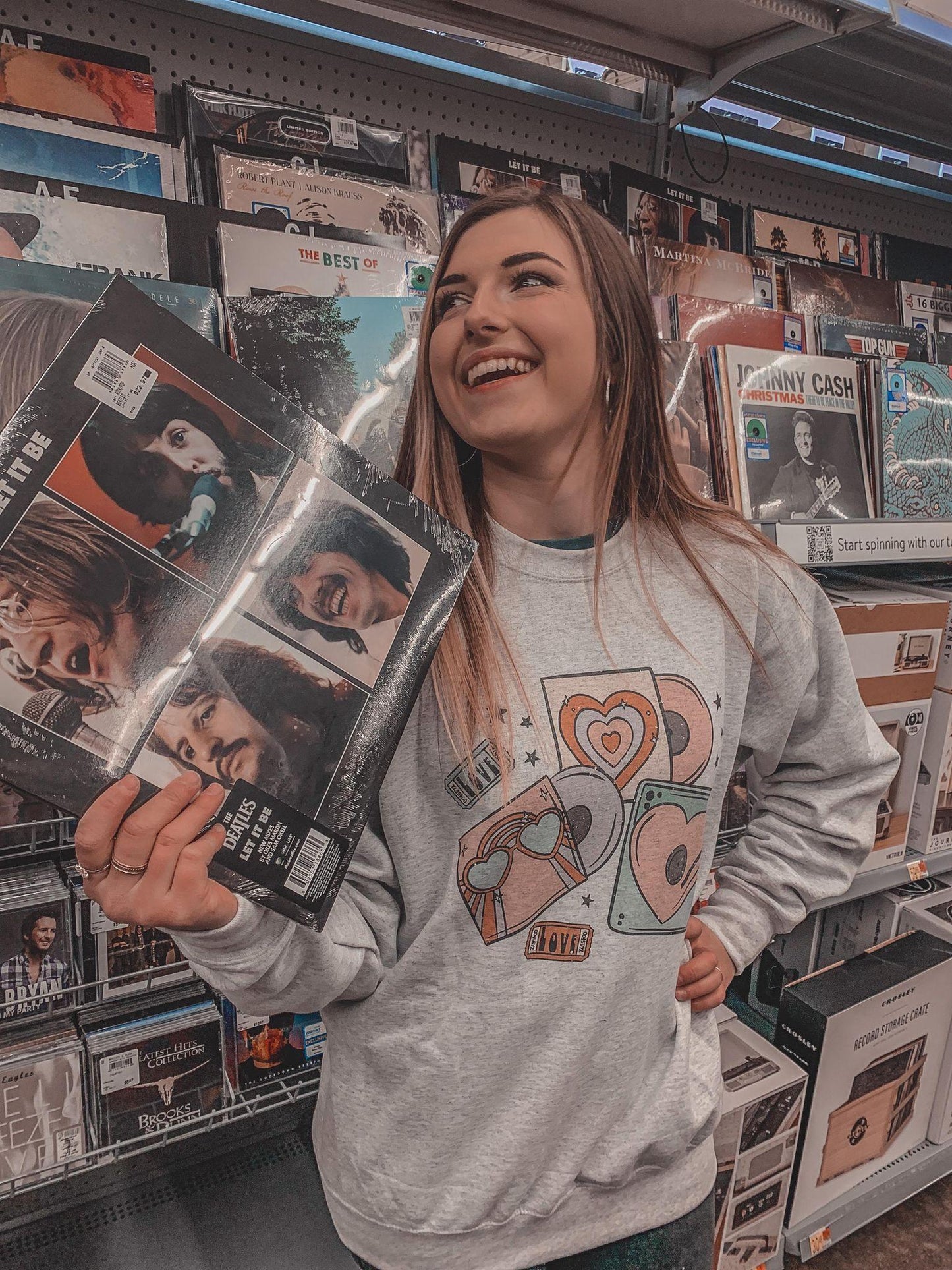 Record Love Sweatshirt - ASK Apparel LLC