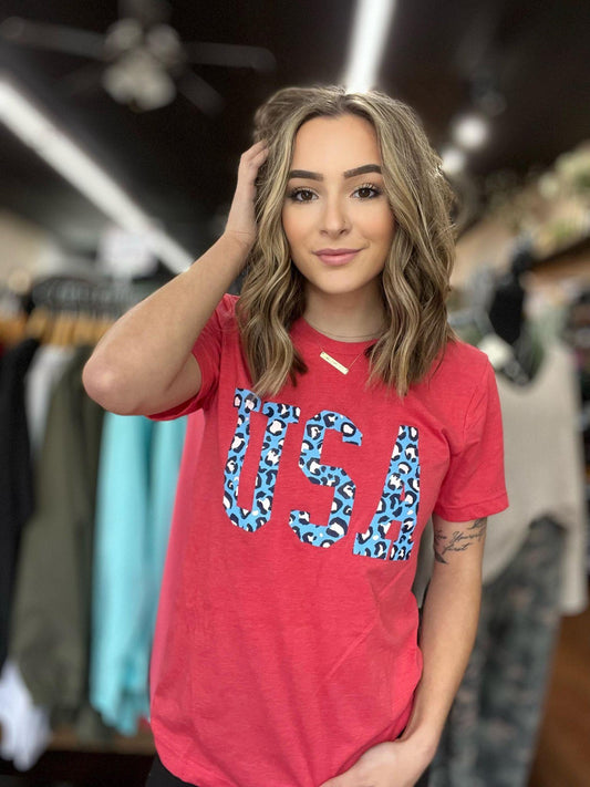 Leopard USA Tee - ASK Apparel LLC