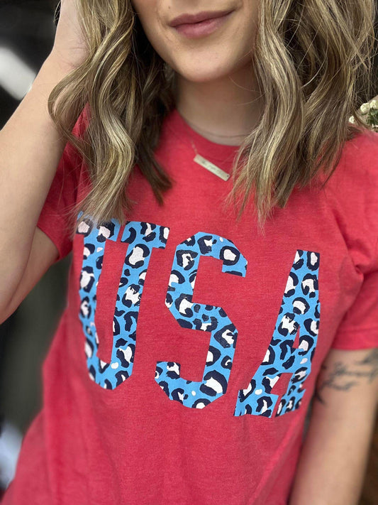 Leopard USA Tee - ASK Apparel LLC
