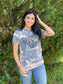 Bleached Rock Tee: Blue Version - ASK Apparel LLC