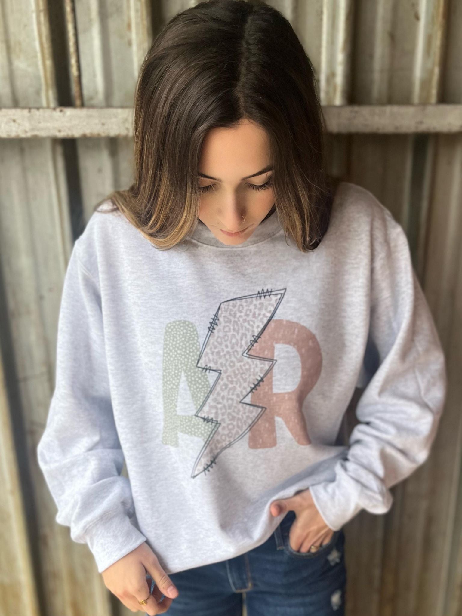 State lightning bolt sweater ask apparel