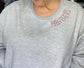 Collar Mascot Embroidered Sweatshirt