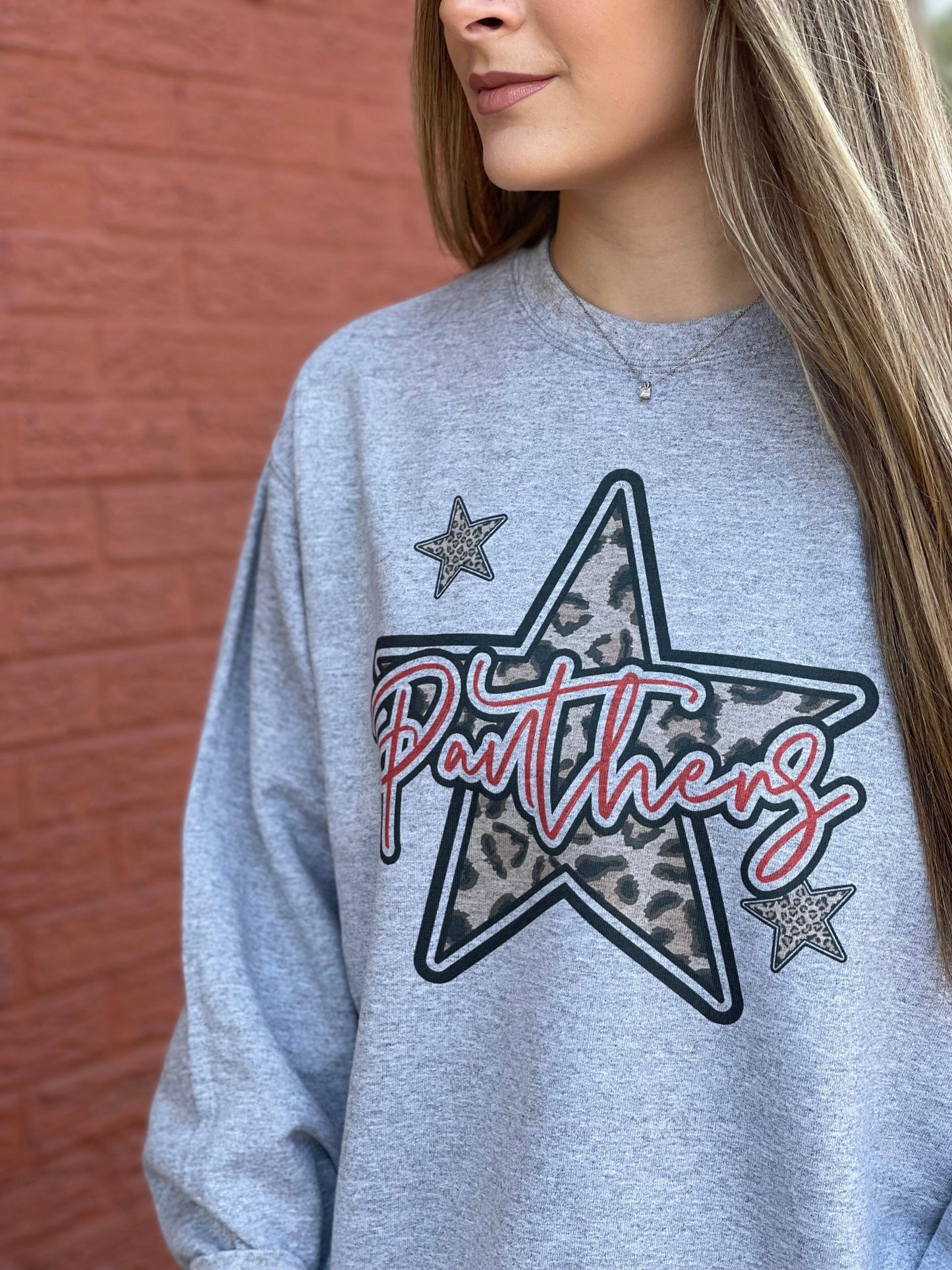 Leopard Star Mascot Sweatshirt-ASK Apparel LLC